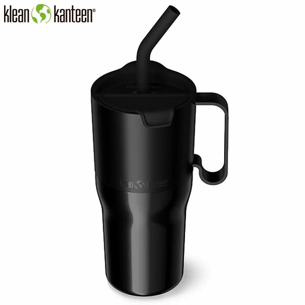クリーンカンティーン Klean Kanteen ライズ タンブラーSt 26oz ブラック 769ml タンブラー ストロー付き 蓋付き 真空断熱 保温 保冷 食洗器対応 大容量 ステンレス製 KLE19322176607026
