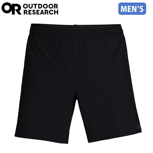アウトドアリサーチ OUTDOOR RESEARCH Ms スイフトライト ラインドショーツ 股下7インチ ブラック ショートパンツ メンズ 軽量 吸汗速乾 通気性 撥水 UPF30 OR19846261001