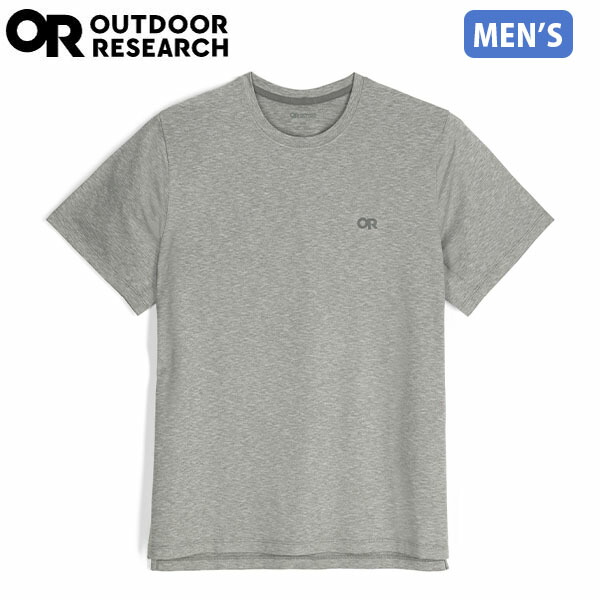 アウトドアリサーチ OUTDOOR RESEARCH Ms アクティブアイスサン S/S Tee グレーヘザー 半袖Tシャツ メンズ 吸汗速乾 冷感 UVカット UPF50+ OR19846285101