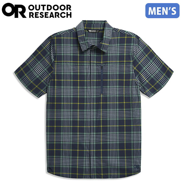 アウトドアリサーチ OUTDOOR RESEARCH Ms アストロマン S/S サンシャツ ダークネイビープレッド メンズ 半袖 シャツ 吸汗速乾 ストレッチ素材 軽量 UVカット UPF30 OR19846511302