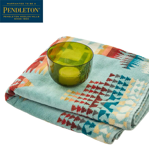 PENDLETON ペンドルトン 二階建てバス蝋燭 西洋手ぬぐい書き割り ヴィンテージロゴハーディングオリーブチーフジョセフアクア PEN19370082057000