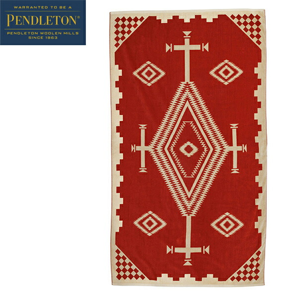 PENDLETON ペンドルトン ジャガードバスタオルオーバーサイズ XB266 日本制限事項色合い ロスオジョスコーラル PEN19373185401000
