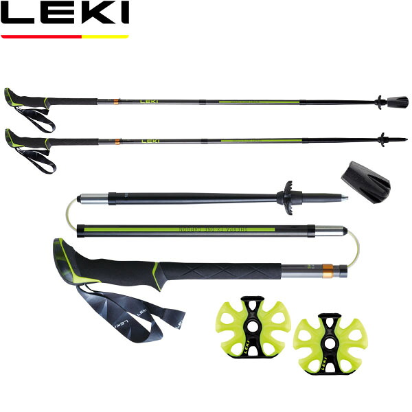 レキ LEKI トレッキングポール 折りたたみ式 シェルバFX_ONE_カーボン 190ブラック 2本組 山登り CARAVAN キャラバン 1300482 LEK1300482190