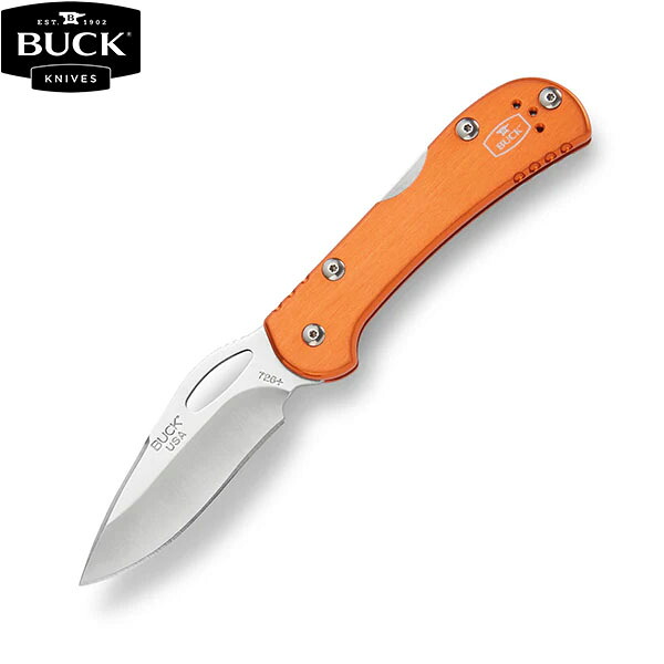 BUCK KNIVES うしろ側九寸五分 726 ミニスピットファイヤー オレンジ色 折り畳み 軽さ 耐久性 BKN14020183005000
