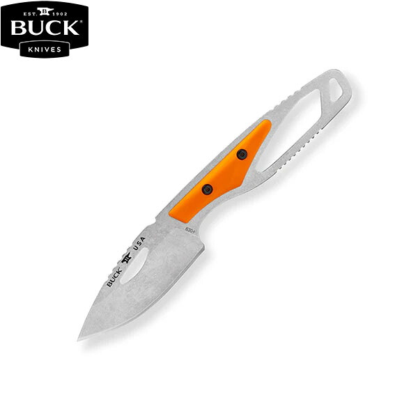 BUCK KNIVES うしろ側九寸五分 630 容器に並べる点火装置 ハイド オレンジ色 多役立つこと 生き残ること アウトドア 軽さ BKN14020184005000