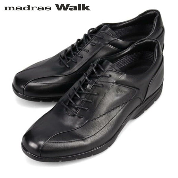 マドラスウォーク madras Walk メンズ ゴアテックス 心地よいシューズ 商行為 MW7700 BLACK 黒いこと 雨合羽透湿 通い 雨 MADMW7700BLA ビジネスシューズ-メンズ靴