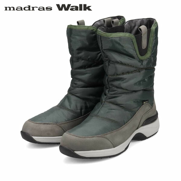 マドラスウォーク madras Walk レディース ゴアテックス ナイロンブーツ スノーブーツ MWL1016 KHAKI 雨合羽透湿 防滑 防寒 MADMWL1016KHA