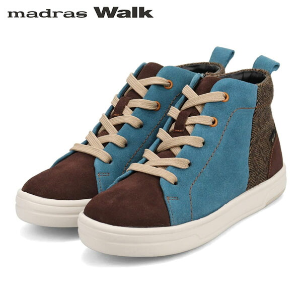 マドラスウォーク madras Walk レディース ゴアテックス ハイカットスニーカー シューズ MWL1023S D-BROWN/GREEN 雨合羽透湿 軽さ MADMWL1023SDBRGRE