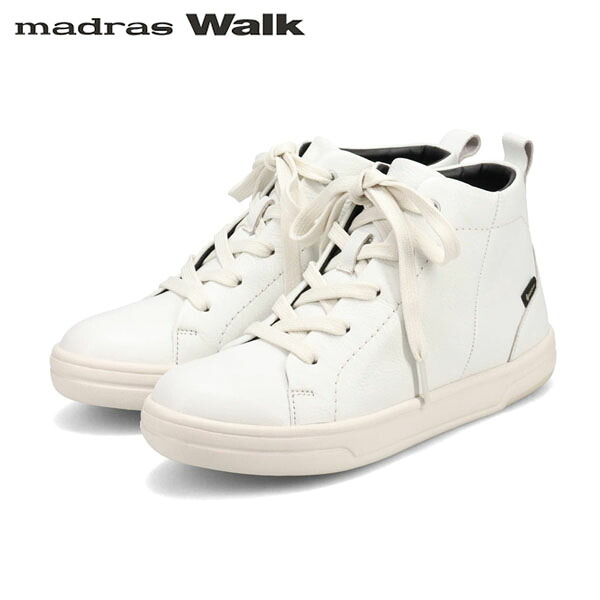 マドラスウォーク madras Walk レディース ゴアテックス ハイカットスニーカー シューズ MWL1023 WHITE 防水透湿 MADMWL1023WHT｜ギーク