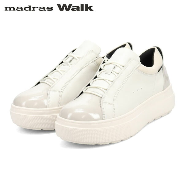 マドラスウォーク madras Walk レディース ゴアテックス スニーカー 厚底 レザー MWL1025 IVORY 防水透湿 MADMWL1025IVO｜ギーク