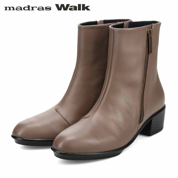 マドラスウォーク madras Walk レディース ゴアテックス ショートブーツ サイドジップ MWL1114 OAK 防水透湿 MADMWL1114OAK