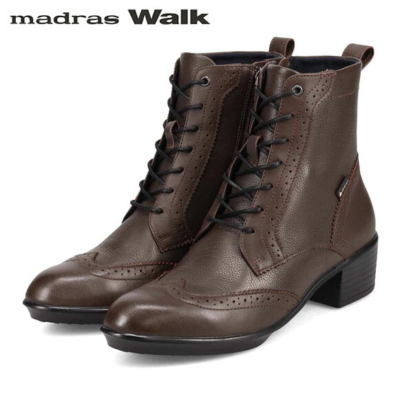 マドラスウォーク madras Walk レディース ゴアテックス レースアップブーツ ショートブーツ MWL1115 D-BROWN 防水透湿 MADMWL1115DBR｜ギーク