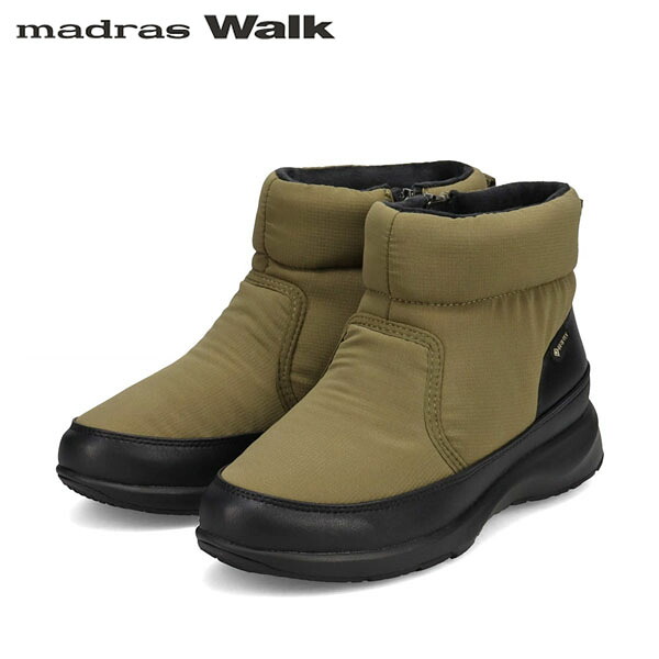マドラスウォーク madras Walk レディース ゴアテックス スノーブーツ MWL2222 KHAKI 雨合羽透湿 防滑 MADMWL2222KHA
