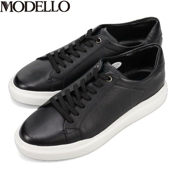 モデロ MODELLO メンズ レザースニーカー DM2751 BLACK ブラック 軽量 マドラス madras MODDM2751BLA