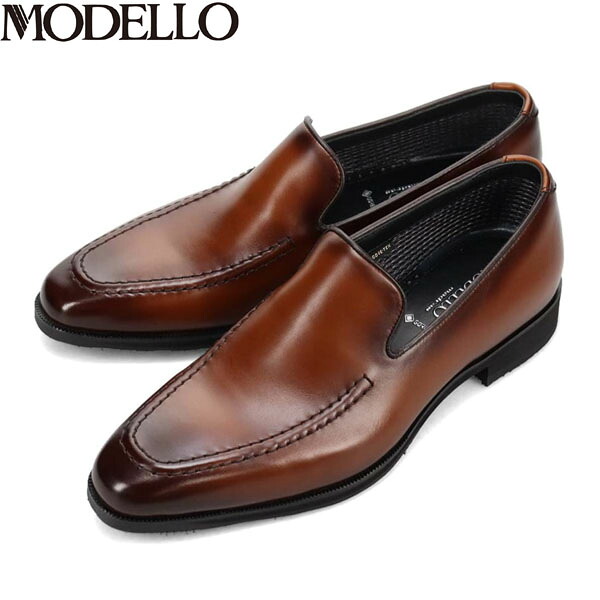 モデロ MODELLO メンズ ゴアテックス ドレスシューズ ビジネスシューズ DM2805G D-BROWN 防水透湿 スリッポン マドラス madras MODDM2805GDBR|ギーク