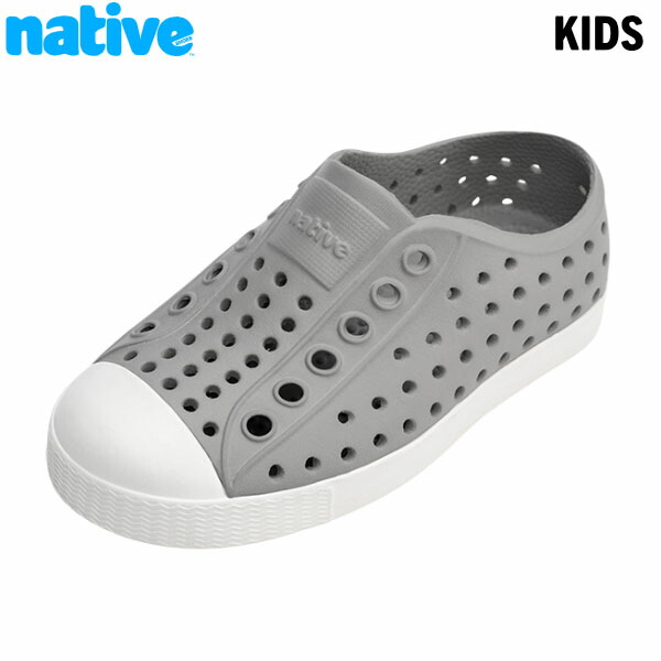 原住民シューズ Native Shoes キッズ お坊っちゃん スリッポン ジェファーソン Jefferson Junior PgnGry/ShlWht 軽さ ぼうぜん自失吸いあげる ウォッシャブル NAT121001001501