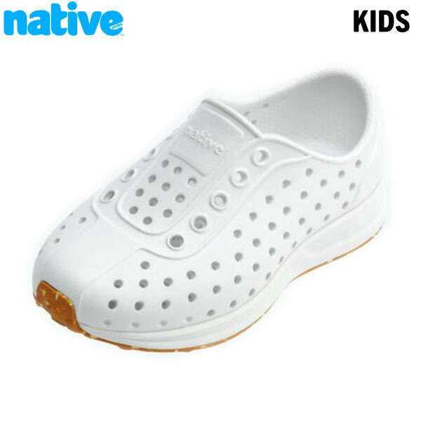 原住民シューズ Native Shoes キッズ お坊っちゃん スリッポン 待ち合い所 Robbie Youth ShlWht/ShlWht/MshSpckRb ラバーソール NAT151106002011