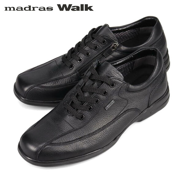 マドラスウォーク madras Walk メンズ ゴアテックス スニーカー MW7400 BLACK 黒いこと 雨合羽透湿 GORE-TEX 全天候 雨 心地よいシューズ MADMW7400BLA
