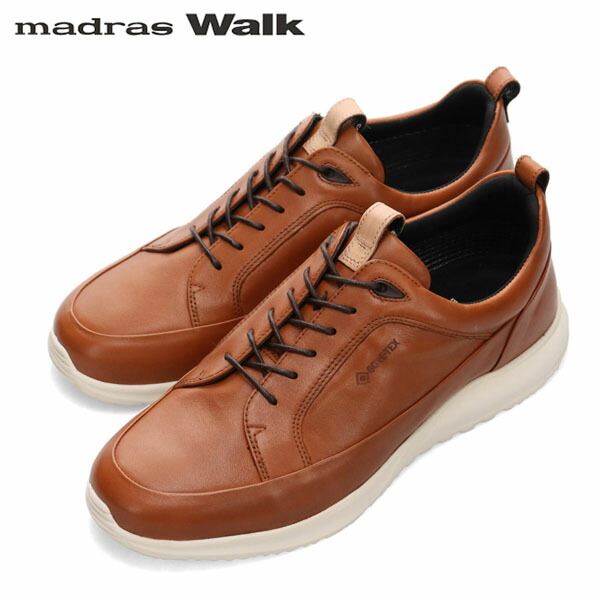 マドラスウォーク madras Walk メンズ ゴアテックス レザースニーカー カジュアルシューズ MW7600 L-BROWN 防水透湿 MADMW7600LBR