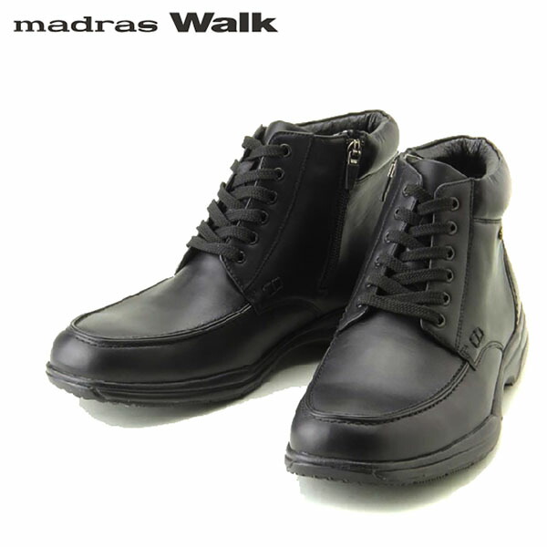 マドラスウォーク madras Walk メンズ ゴアテックス 心地よいブーツ 幅ひろい SPMW5478 黒いこと 雨合羽透湿 防滑 MADSPMW5478BLA