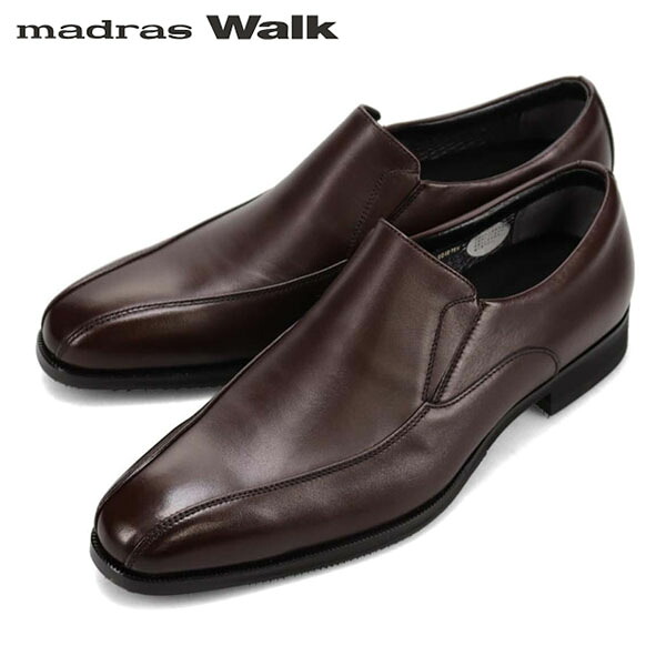 マドラスウォーク madras Walk メンズ ゴアテックス ビジネスシューズ 紳士靴 革靴 SPMW7802 D-BROWN スリッポン 防水透湿 通勤 MADSPMW7802DBR|ギーク