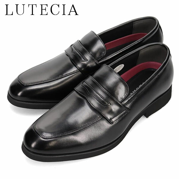 ルーテシア LUTECIA 5E 軽量設計 ローファー ビジネスシューズ LU7803 本革 メンズ 紳士靴 革靴 (nesh) lutlu7803bla.jpg