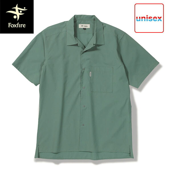 フォックスファイヤー Foxfire メンズ レディース シャツ 半袖 TSシェルシャツS/S アッシュグリーン(246) 軽量 速乾 FOX5212525246