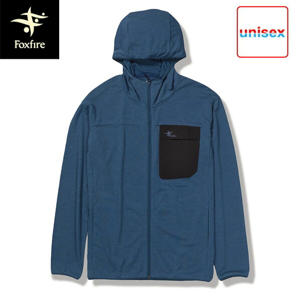 フォックスファイヤー Foxfire メンズ レディース パーカー SCプリモフーディ ブルー(040) 防虫 吸汗 スコーロン UVカット FOX5215591040|ギーク
