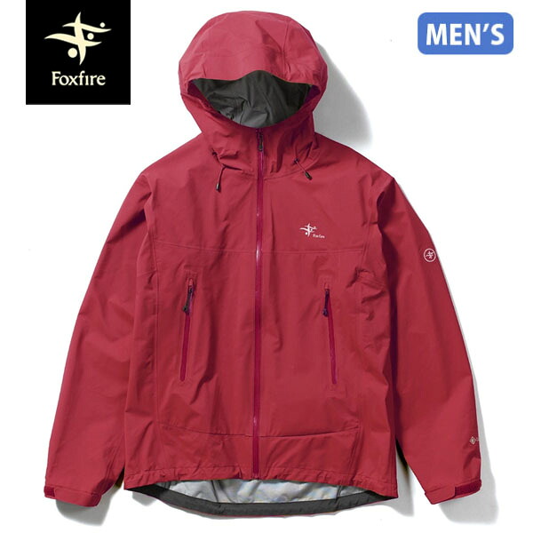 フォックスファイヤー Foxfire メンズ レインジャケット ゴアテックス クレストクライマージャケット アイアンレッド GORE-TEX 防水透湿 通勤 FOX7411032097