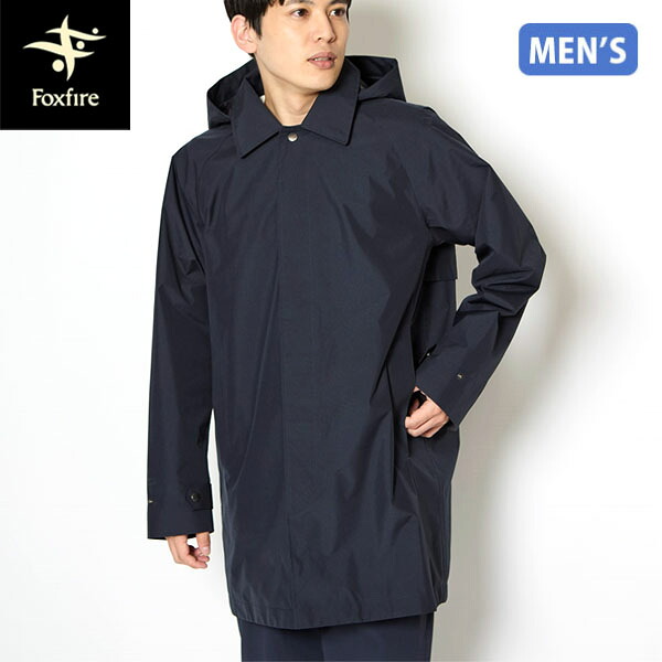 フォックスファイヤー Foxfire メンズ ステンカラーコート ゴアテックス WSミストラルコート インクブルー GORE-TEX 防水 透湿 通勤 ビジネス FOX7413692057