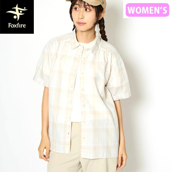 フォックスファイヤー Foxfire レディース カジュアルシャツ 半袖 ブリージーシャツS/S オフホワイト 涼感 梨地 上品 速乾 FOX8212685002 9,524円