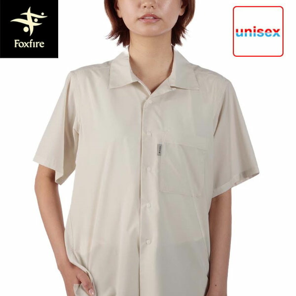 フォックスファイヤー Foxfire メンズ レディース シャツ 半袖 TSシェルシャツS/S アイボリー(003) 軽量 速乾 FOX5212525003