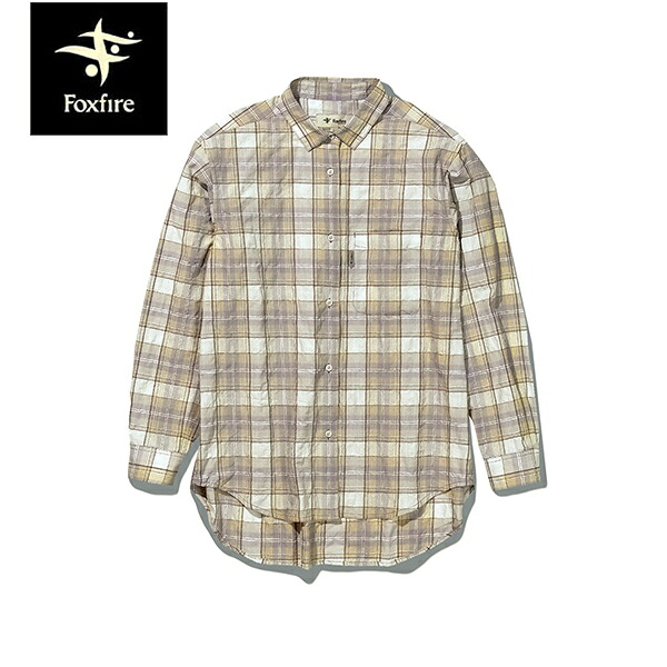 フォックスファイヤー Foxfire レディース シャツ 長袖 Cシールドサーフェスチェックシャツ UV ラベンダー（089） FOX8212256089｜ギーク 6,922円