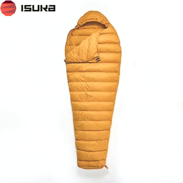 イスカ ISUKA 寝袋 シュラフ エントリーバッグ ゴールド 1319 マミー型 夏 秋 キャンプ 登山 テント泊 アウトドア ISU131908|ギーク