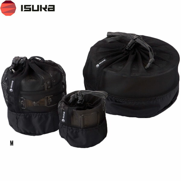 【楽天市場】イスカ ISUKA メッシュ クッカーバッグ M ブラック ソロクッカ−収納 メッシュ素材 軽量 キャンプ 登山 アウトドア