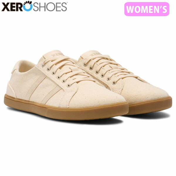 ゼロシューズ XEROSHOES レディース スニーカー W ディロン キャンバス ナチュラル/ガム コットンキャンバス ベアフット 普段履き XERDLCWNTGM