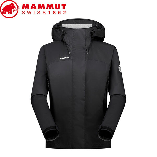 マムート MAMMUT 1010-28662 レインジャケット マウンテンパーカー レディース Microlayer 3.0 HS Hooded Jacket AF Women black アジアンフィット 防水 登山 雨具 MAM1010286620001