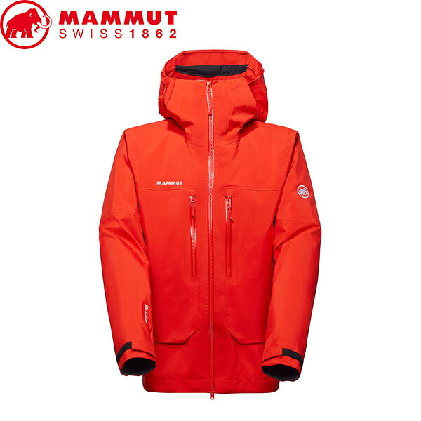マムート MAMMUT 1010-32150 ハードシェル マウンテンパーカー ゴアテックス メンズ Crater Pro HS Hooded Jacket AF Men mammut red アジアンフィット 防水 透湿 登山 アルパイン スキー MAM1010321503778