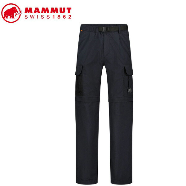 MAMMUT 1022-02260 Hiking Cargo 2 in 1 Pants AF Men black Apparel マムート メンズ アウトドアパンツ ブラック MAM1022022600001