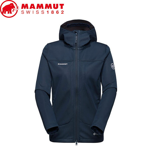 マムート MAMMUT レディース ジャケット Ultimate VIII SO Hooded Jacket AF Women アジアンフィット marine アウトドア ハイキング MAM1011026605118｜ギーク