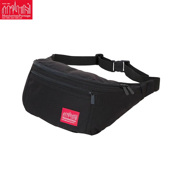 マンハッタンポーテージ Manhattan Portage ウエストバッグ ウエストポーチ ユニセックス メンズ レディース Alleycat Waist Bag Large MP1102 Black MP1102BLK｜ギーク