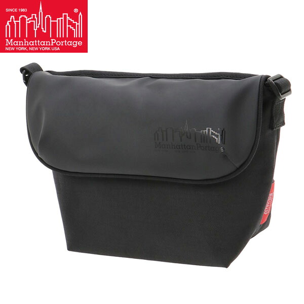 マンハッタンポーテージ 飛脚屋御徒面子 雨合羽 Manhattan Portage Nylon Messenger Bag Back Pocket W/ Divider Magnet VEG Leather 600D HYDR Black ベジレザー 磁石開閉式 MP1603BPDMGNTVGL6BLK