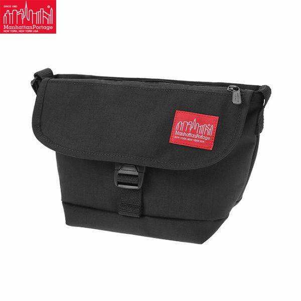 マンハッタンポーテージ Manhattan Portage ショルダーバッグ ユニセックス Nylon Messenger Bag Flap Zipper Pocket MP1603FZP Black MP1603FZPBLK