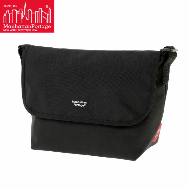 マンハッタンポーテージ メッセンジャーバッグ Manhattan Portage NY Messenger Bag JR Back Pocket W/ Divider Magnet Black マグネット開閉式 MP1606JRBPDMGNTBLK