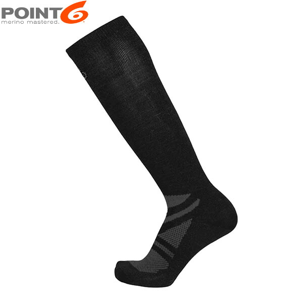 POINT6 ポイント6 メンズ レディース 靴下 ハイソックス メリノウール Compression Ultra Light OTC Black 薄手 ウルトラライト P65000BLA