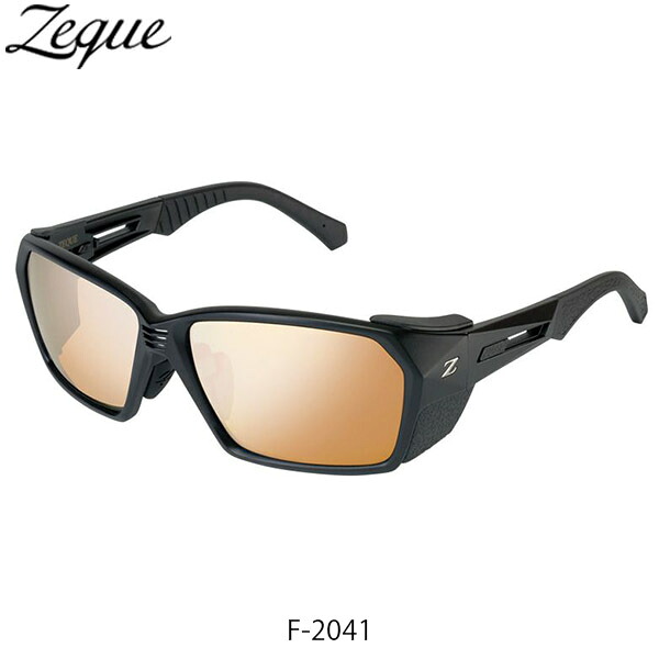 ゼクー 黒眼鏡 大屋根 偏光黒眼鏡 F-2041 LOOF つや消し黒いこと ラスターオレンジ MATTEBLACK LUSTERORANGE×SILVERMIRROR Zeque GLE4580274175315