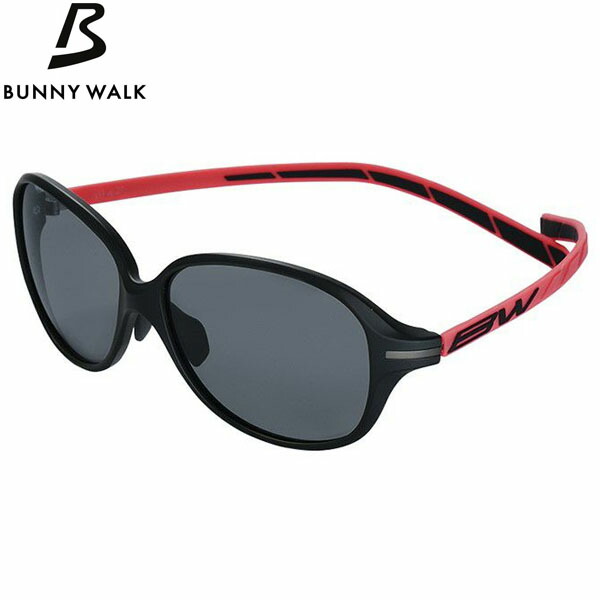 バニーウォーク BUNNY WALK 偏光サングラス BW-0291F マットブラック/レッド SMOKE 6カーブ 釣り 偏光グラス GLE4580274172154