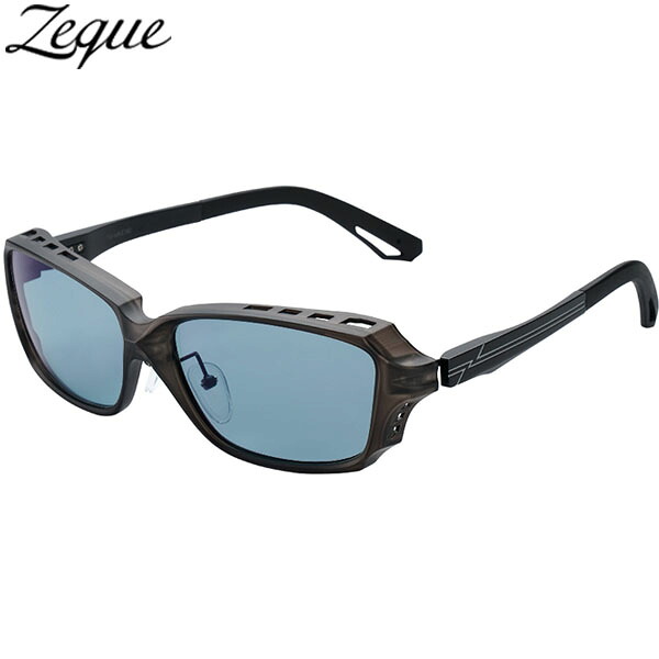 ゼクー Zeque 偏光サングラス シェイド SHADE スモーク/マットブラック マスターブルー F-2243 6カーブ 釣り 偏光グラス ジールオプティクス GLE4580274177012|ギーク