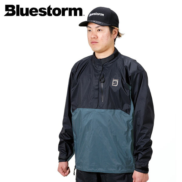 BLUESTORM 青味暴風 フィッシングウェア レインジャケット ポンティアス オフショアプルオーバー オフショアブルー BSJ-OFJ1 高階救命物の具 BLUBSJOFJ1OBL