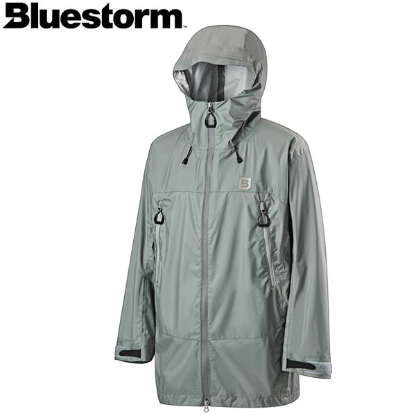 青味暴風 BLUESTORM レインジャケット フィッシングジャケット グリゲールパーカ しろがね色 BSJ-SRJ5 軽さ 高階救命物の具 BLUBSJSRJ5AGR